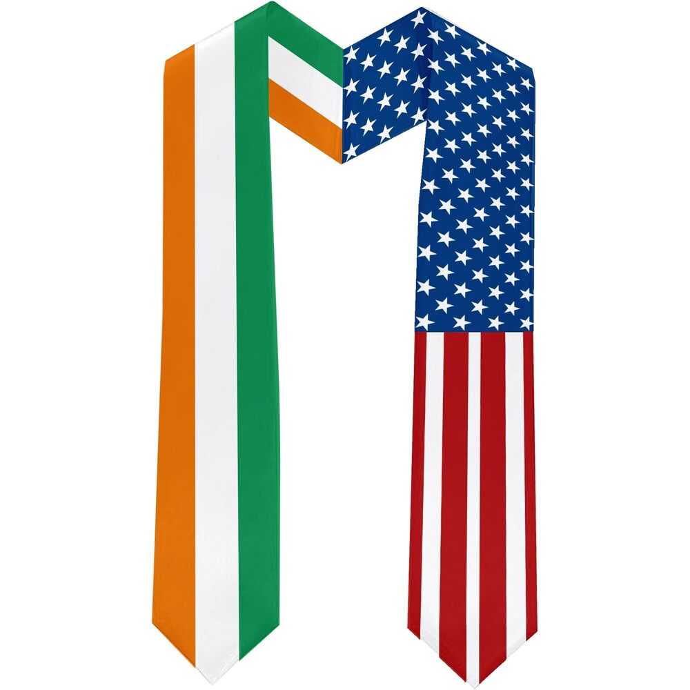 3781 2025 Cote dIvoire Flag and USA Flag Graduation Stole Graduation Sash
